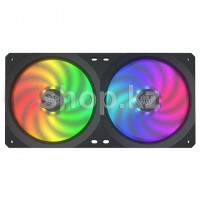Cooler Master MasterFan SF240R ARGB, 2x12cm, Black корпусына арналған желдеткіш