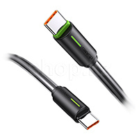 USB Type-C - Type-C Usams US-SJ734, 1m, Black интерфейс кабелі