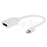Переходник Mini DisplayPort - DisplayPort, Cablexpert A-MDPM-DPF-001-W, White, OEM
