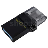 USB Флешка 128 GB Kingston DataTraveler microDuo3 G2, USB 3.2, Black
