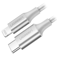 Apple Lightning - USB Type-C Ugreen US304, 1m, Silver интерфейс кабелі