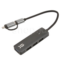 USB HUB 4-port USB 3.0 X-Game XGH-402, Grey