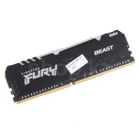 DDR-4 DIMM 8Gb/3200MHz PC25600 Kingston Fury Beast RGB, Black, BOX (KF432C16BBA/8)