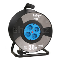 Удлинитель на катушке SVC GS-30M, 4 розетки, 30м, Black