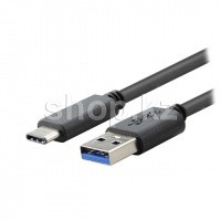 Переходник USB Type-C - USB 3.0 VCom CU401, Black, BOX