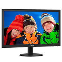 23.6" Philips 243V5QSBA, Black мониторы (SN:UK0A2238006870)