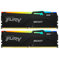 DDR-5 DIMM 32 GB 6400 MHz Kingston Fury Beast RGB, 2x 16 GB Kit, Black, BOX (KF564C32BBEAK2-32)