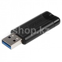 USB 128Gb Verbatim PinStripe, USB 3.2, Black флешкасы