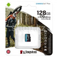 Micro SDXC 128Gb Kingston Canvas Go! Plus, Class 10 UHS-I U3 жад картасы
