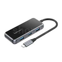 USB HUB 3-port USB Type-C Vention TFFHB, Black