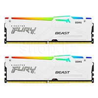 DDR-5 DIMM 64 GB 6000 MHz Kingston Fury Beast RGB, 2x 32 GB Kit, White, BOX (KF560C36BWEAK2-64)