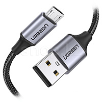 Кабель интерфейсный для Micro USB UGREEN US290, 1m, Black