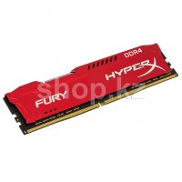 DDR-4 DIMM 8Gb/2400MHz PC19200 Kingston HyperX Fury, Single rank, Red, BOX