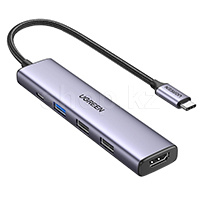 Переходник USB Type-C Multi Function 5in1 Ugreen CM478, BOX