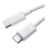 Кабель интерфейсный для USB Type-C - Type-C Xiaomi 3A Braided L33020, 1m, White