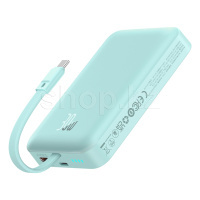 Мобильный аккумулятор Baseus Magnetic Mini Wireless PPCXM10T, 10000 mAh, Peppermint Blue