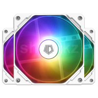 ID-Cooling TF-12025-ARGB-TRIO SNOW, 12cm, White корпусына арналған желдеткіш жиынтығы