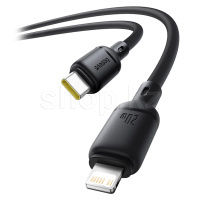 Lightning - USB Type-C Baseus Silky CB000116, 1m, Clister Black интерфейс кабелі