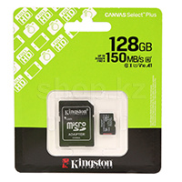 Карта памяти Micro SDXC 128Gb Kingston Canvas Select Plus, Class 10 UHS-I U1