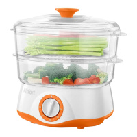 Пароварка Kitfort КТ-6452, White-Orange