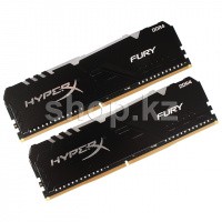 DDR-4 DIMM 16Gb/2666MHz PC21300 Kingston HyperX Fury RGB, 2x8Gb Kit, Black, BOX