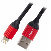 Lightning LDNIO LS431, 1m, Red-Black интерфейс кабелі