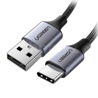 Кабель интерфейсный для USB Type-C UGREEN 60127, 1.5m, Black
