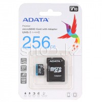 Micro SDXC 256Gb ADATA Premier, Class 10 UHS-I U3, жад картасы