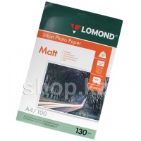 Lomond A4, 130г/м2, 100 парақ, күңгірт/күңгірт, екi жақты, қағазы