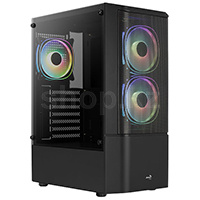 Корпус AeroCool Quantum Mesh-G-BK-v3, Black (SN:4c393fa0-fa4d-45b4-ae75-2f6df471ce82)
