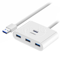 USB HUB 4-port USB 3.0 UGREEN CR113, White