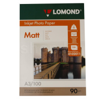 Бумага LOMOND A3, 90г/м2, 100 листов, матовая, односторонняя
