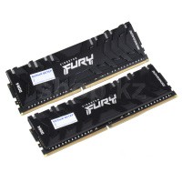 DDR-4 DIMM 16Gb/3200MHz PC25600 Kingston Fury Renegade RGB, 2x8Gb Kit, Black, BOX (KF432C16RBAK2/16)