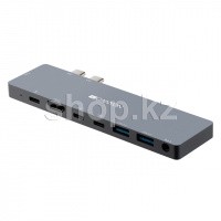 Переходник USB Type C - USB 3.0, HDMI, USB Type-C, PD 3.0, Canyon CNS-TDS08DG, BOX