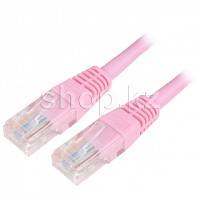 Patch cord RJ-45 5е cat Cablexpert PP12-1M/RO, UTP, 1m, Pink