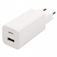 Xiaomi 65W GaN Charger Type-A + Type-C AD652GEU, White зарядтау құрылғысы