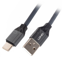 Кабель интерфейсный для USB Type-C LDNIO LS441, 1m, Gray-Black