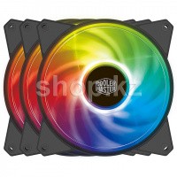 Cooler Master MasterFan MF120R ARGB 3in1, 12cm, Black корпусына арналған желдеткіш жиынтығы