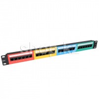 Patch panel 24-port SHIP P197-24C, RJ-45, 19", 1U, Cat. 5e