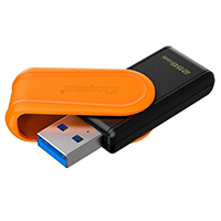 USB Флешка 256 GB Kingston DataTraveler Exodia S, USB 3.2, Black-Orange