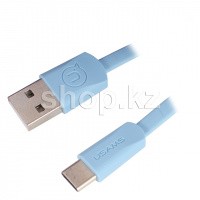 Кабель интерфейсный для USB Type-C Usams SJ-200, 1.2m, Blue