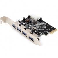 Контроллер PCI-Ex1 to 4хUSB 3.0 (ext), Deluxe DLC-PE3x4