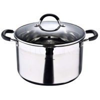 Кастрюля Masterpro Foodies BGMP-1506-BK, 28 см, 9.5 л, с крышкой