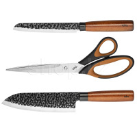 Набор ножей Lara LR05-12, 3пр., Black-Brown
