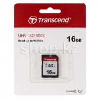 Карта памяти SDHC 16Gb Transcend, Class 10 UHS-I (TS16GSDC300S)