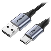 Кабель интерфейсный для USB Type-C UGREEN  US288, 3m, Space Gray
