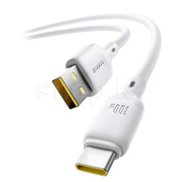Кабель интерфейсный для USB Type-C Baseus Silky CB000113, 2m, Moon White