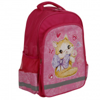 Школьный рюкзак ПИФАГОР Cat day 270656, Pink