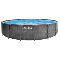 Бассейн каркасный INTEX Prism Frame Greywood 26744NP