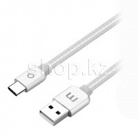 Кабель интерфейсный для USB Type-C Meizu Metallic Data Cable, 1.2m, Silver